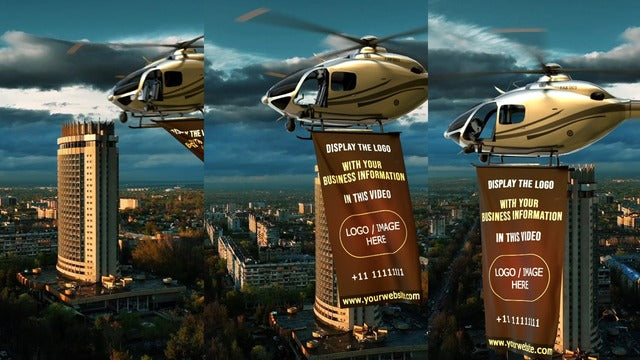 Sample 3020 - Helicopter with Banner